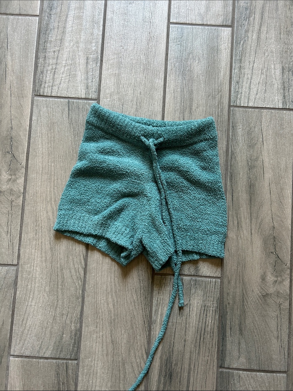Fashion Nova Teal Bouclé Drawstring Lounge Shorts
